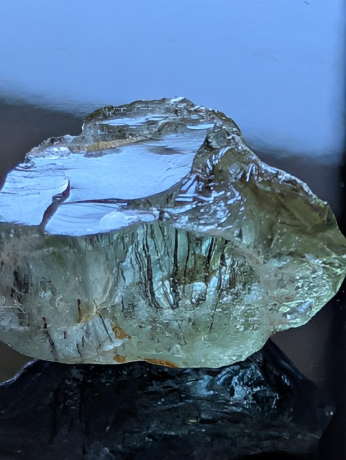 USA Seller 10.00 ct Cut to IF Rutilated peridot rutile facet rough gemstone