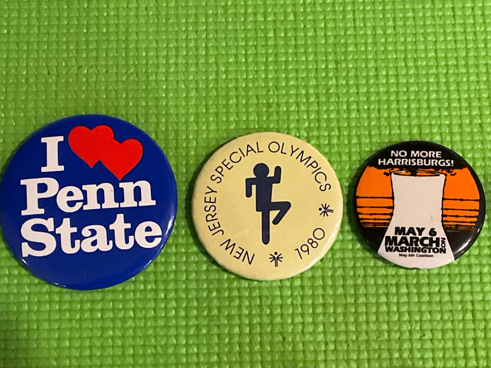 Vintage Pinback Button Collection 35+ 1970s 80s WABC No Nukes Esso TMI: U PICK