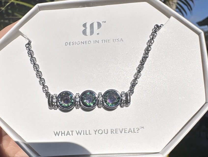 Bomb Party June 2025 Bar Necklace Alexandrite Hematite Lost in Your Love