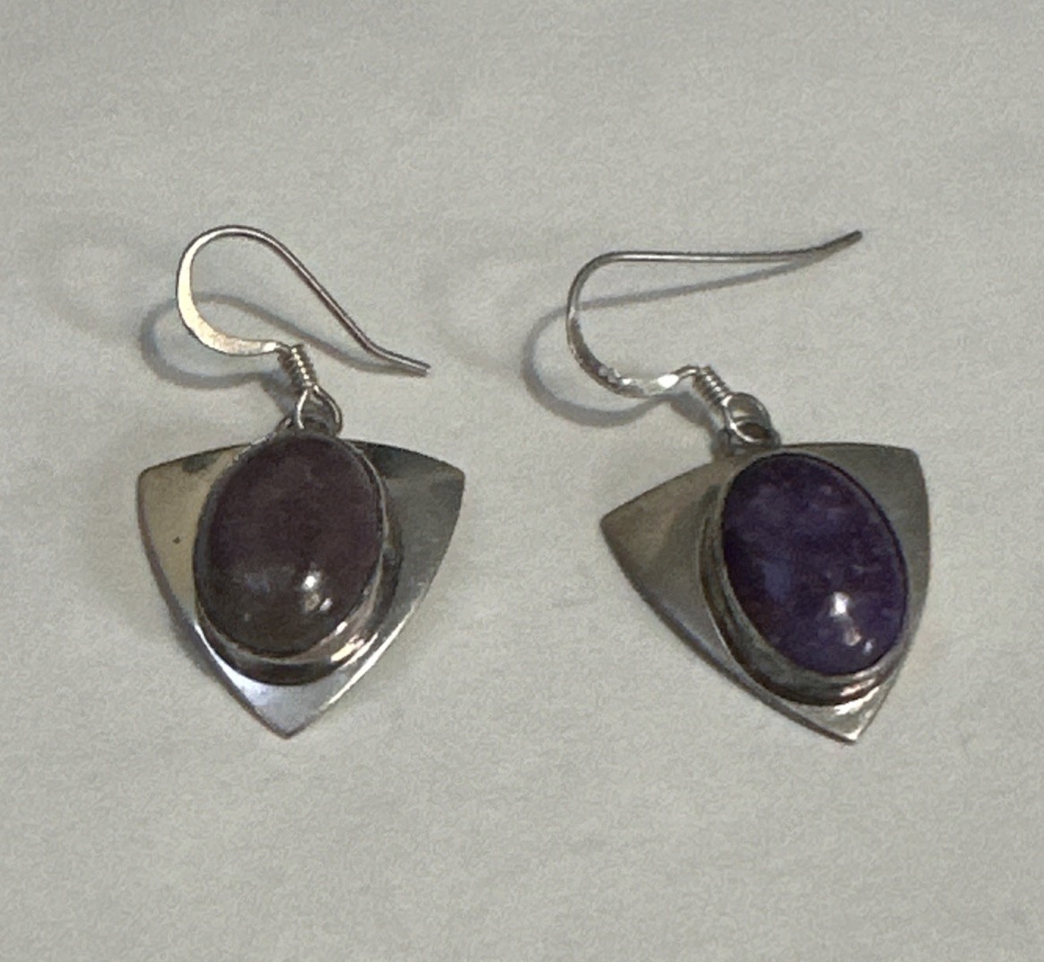 Gili & Grace Nakai Sterling Silver Sugilite Dangle Earrings