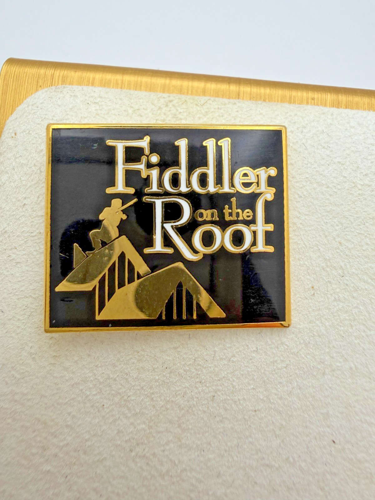 Fiddler On The Roof Pin Black And Gold Rare Unique