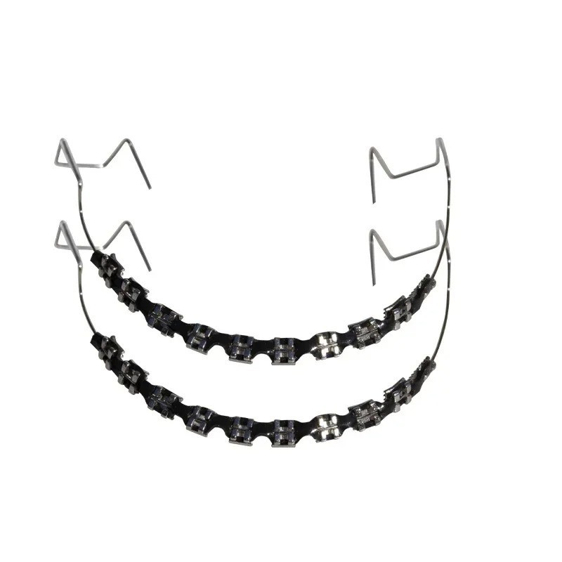 1 Pair Colorful Fashion Braces Metal Wire Tooth Decoration Fake Braces