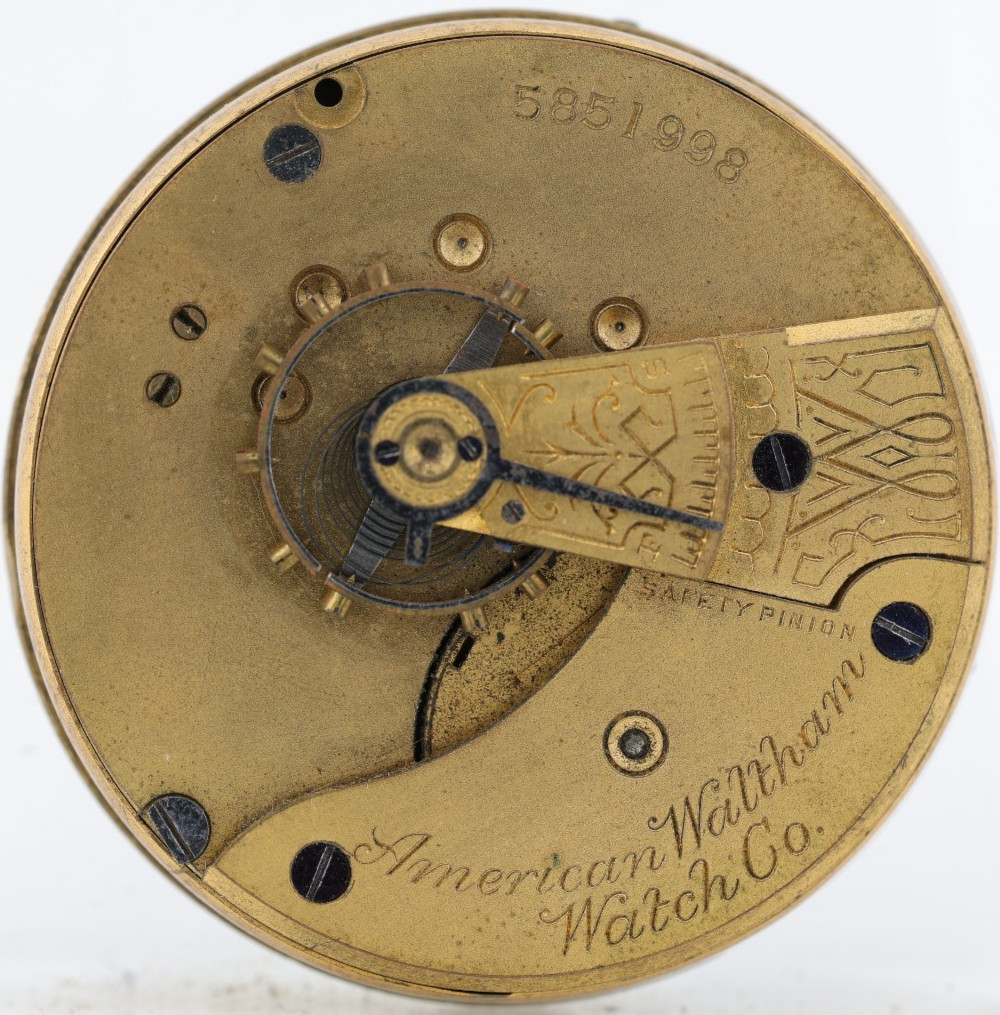 WALTHAM No. 1, 18s 7j 5851998 GRADE POCKET WATCH MOVEMENT, FOR REPAIR (NB)