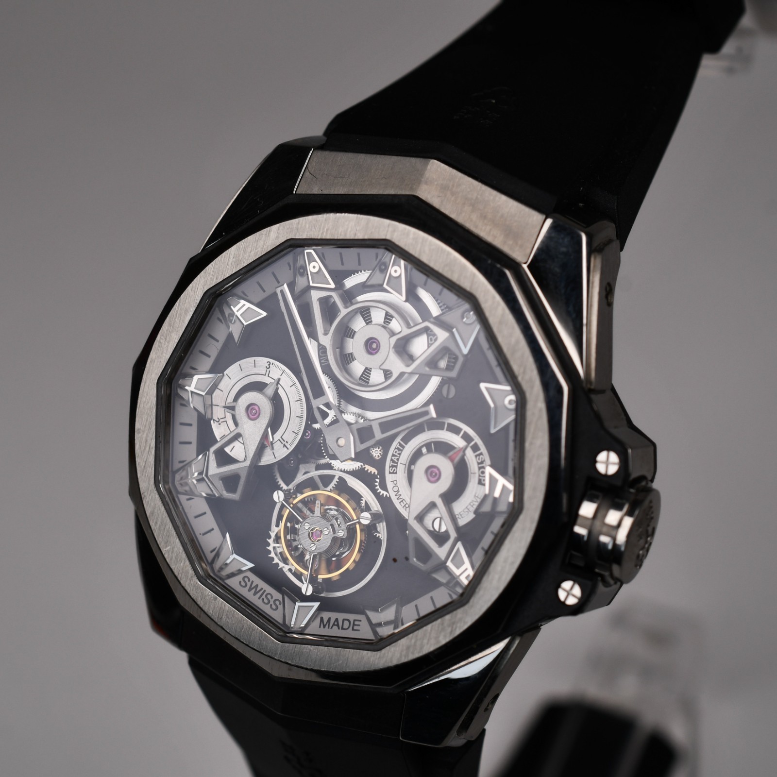 Corum AC-One 45 Admiral’s Cup Tourbillon Openworked $82,250 Titanium 45mm A298