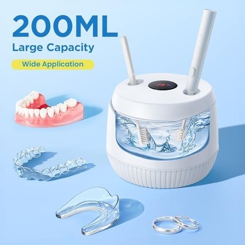 Dental Ultrasonic Cleaner for Retainers, Dentures, Aligners, Jewelry