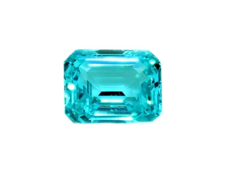 9.55 Ct Natural Brazil Blue Paraiba Tourmaline Emerald Flawless Loose Gemstone