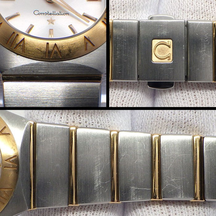 OMEGA WATCH CONSTELLATION 131.20.25.60.02.002 SUNRAY SILVER 18K PINK GOLD QUARTZ