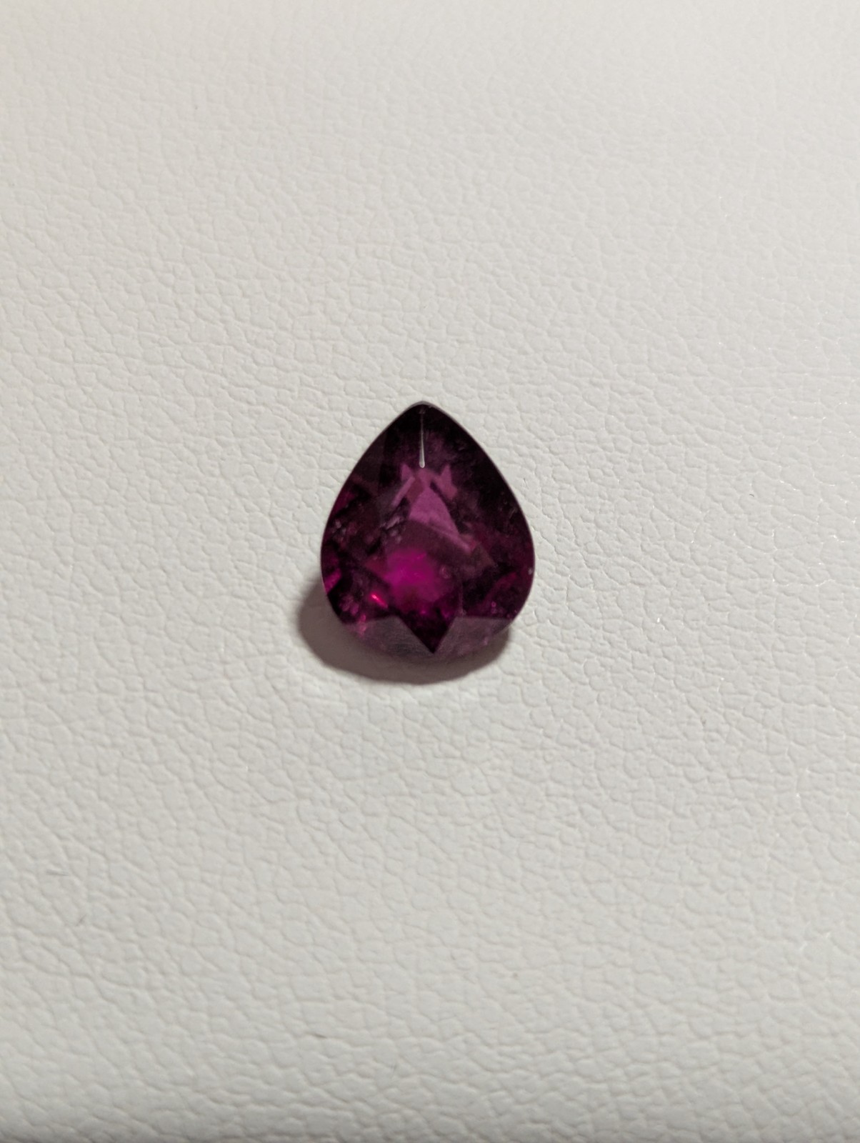 2.21 Ct Natural Rhodolite Garnet Pear Cut 8.5×7.2mm Purplish Pink Loose Gemstone