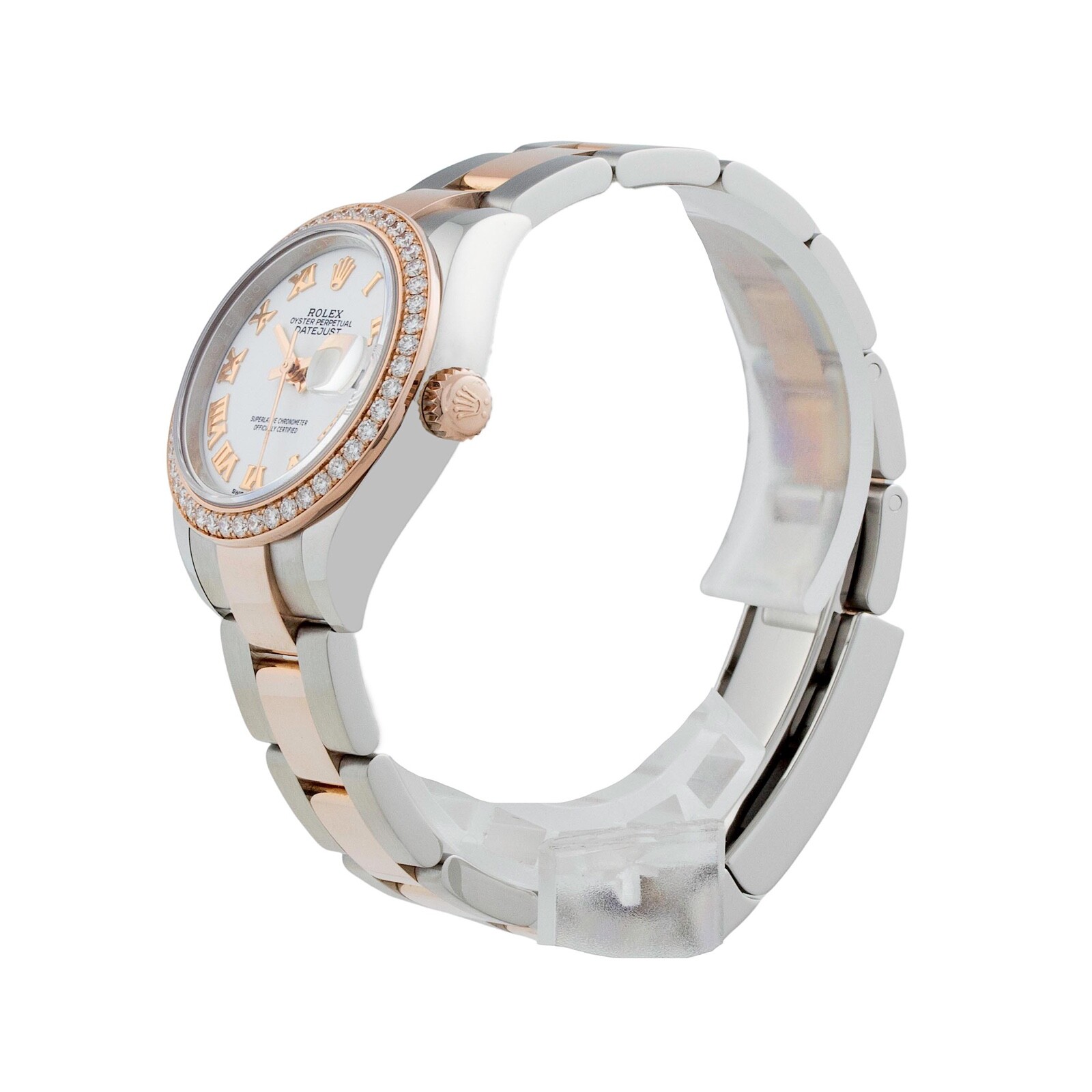 Ladies Rolex Datejust 279381RBR Steel & Rose Gold 28mm Diamond Bezel Box & Card