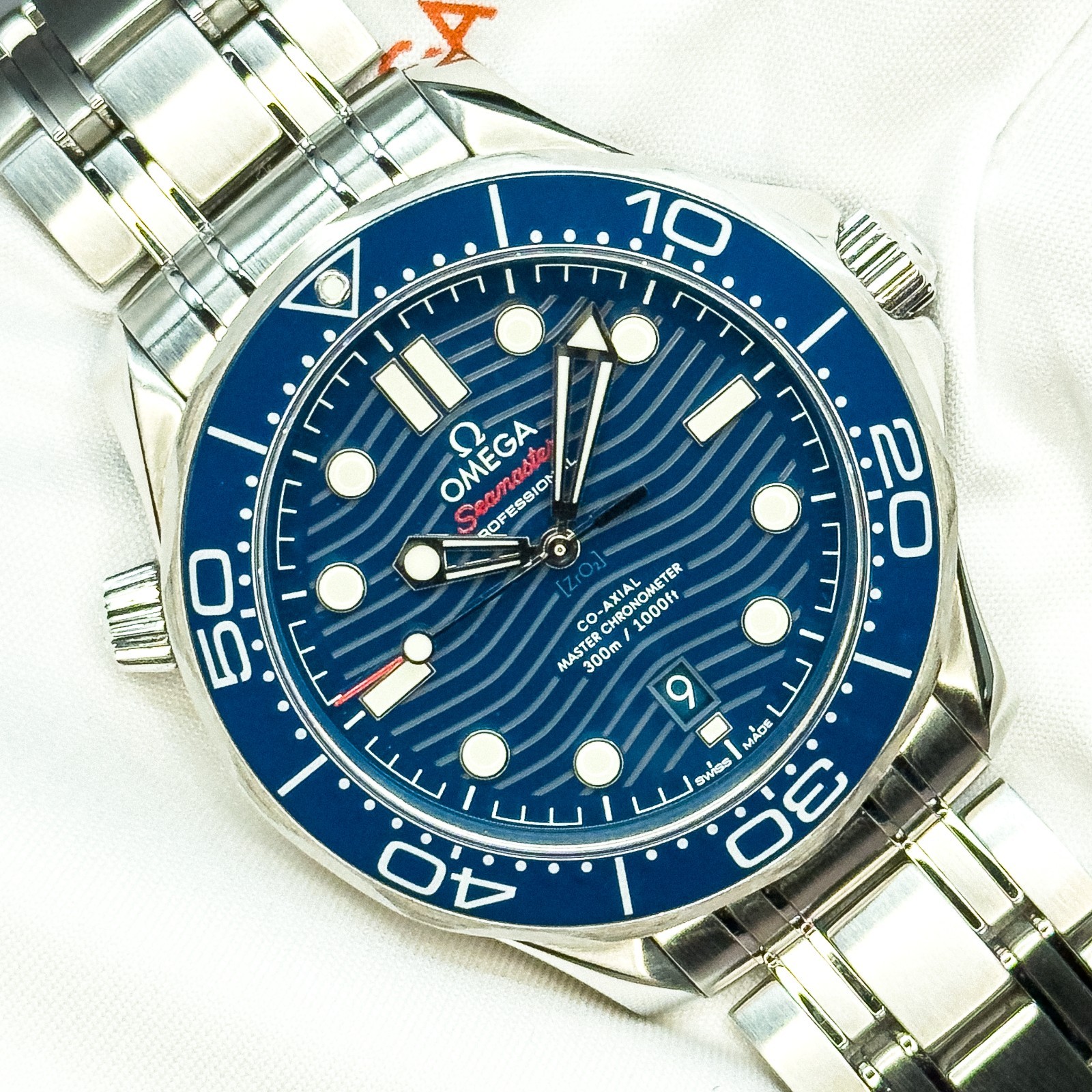 OMEGA Seamaster 300M SMP300m Blue Wave Dial 210.30.42.20.03.001 Box & Papers