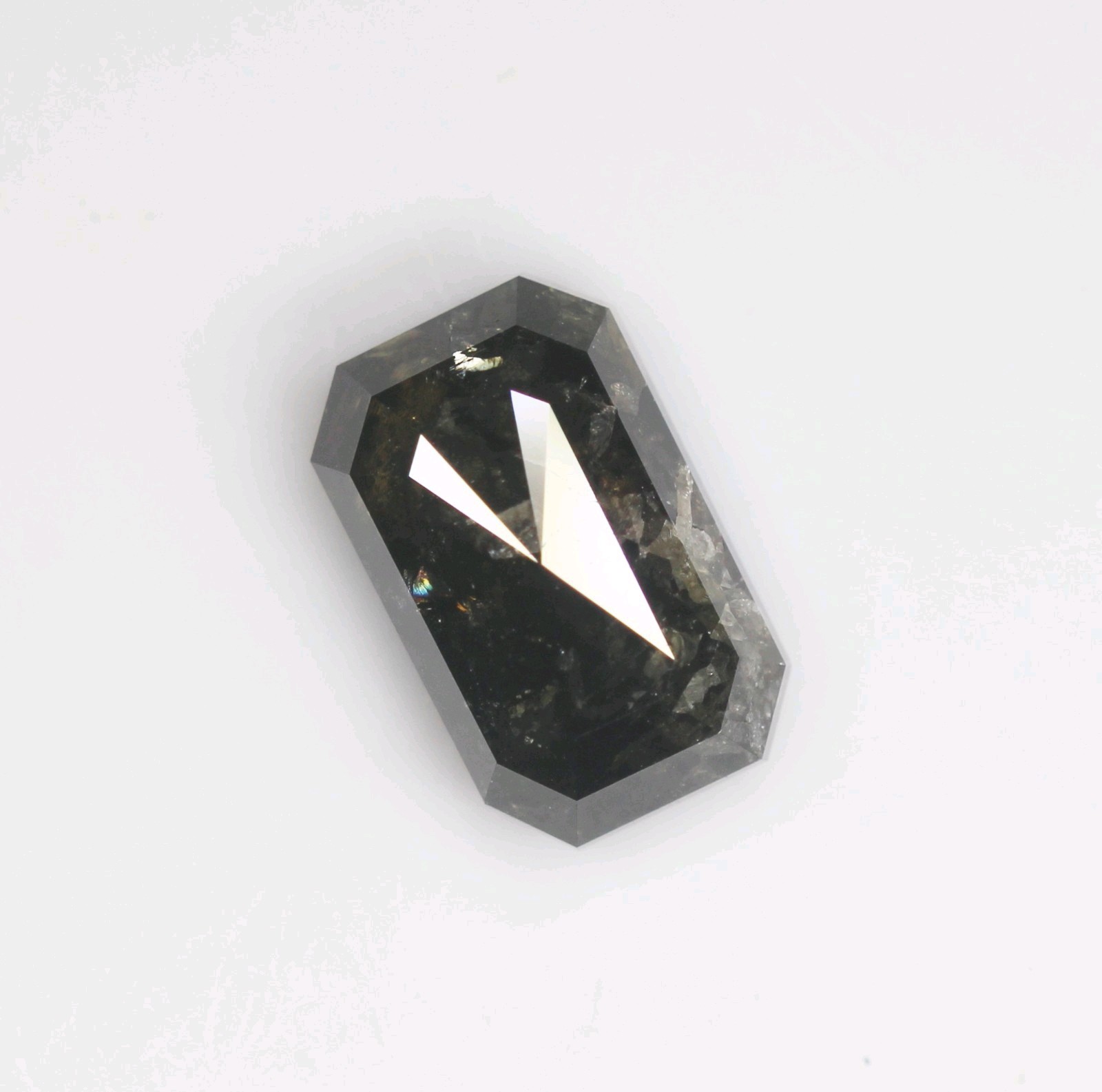 5.59 Ct Natural Loose Emerald Diamond Grey Color Emerald Shape Rustic Diamond
