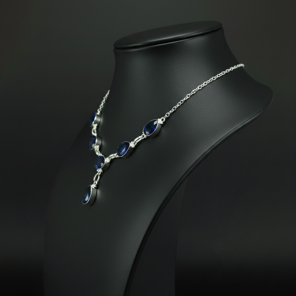 Tanzanite Gemstone 925 Sterling Silver handmade Gift Necklace 18″