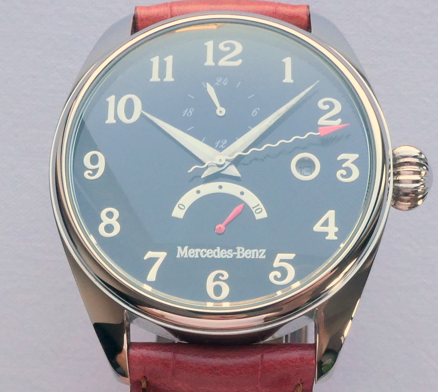 Mercedes Benz Classic Retro Design Car Accessory Power Reserve Automatic Watch