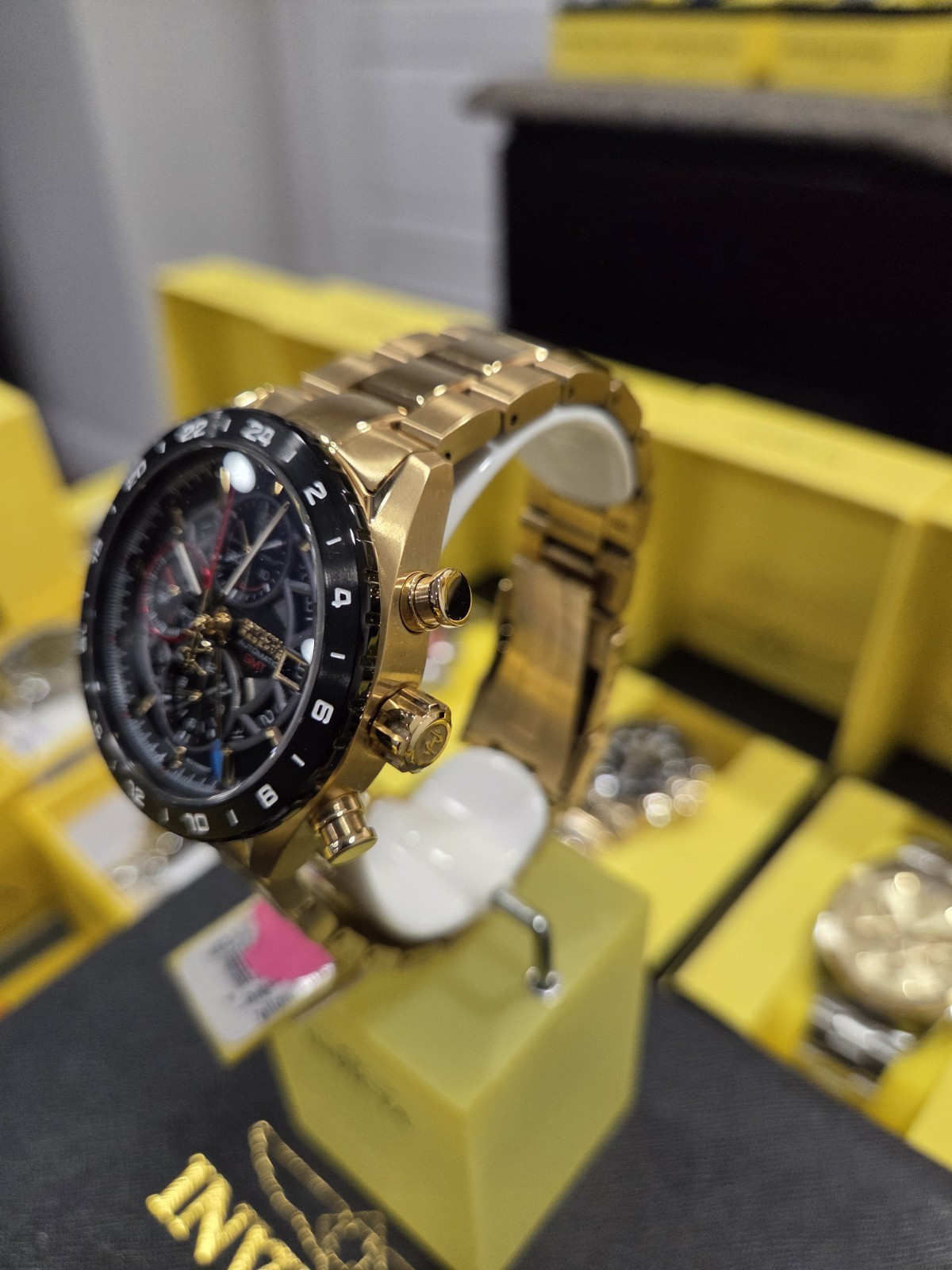 Invicta Reserve Automatic Swiss ETA 7754 Caliber Men’s Watch – 44mm, Gold 49232