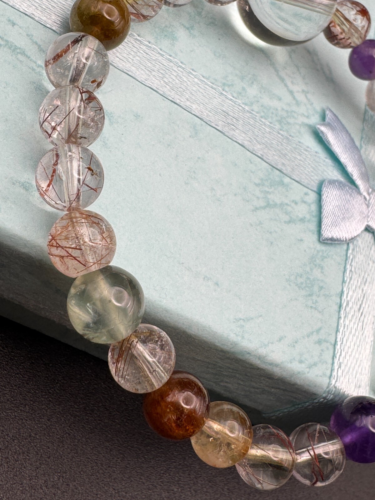 MultiGemstone Quartz Crystal Vibrant Energy and Harmony Handcrafted