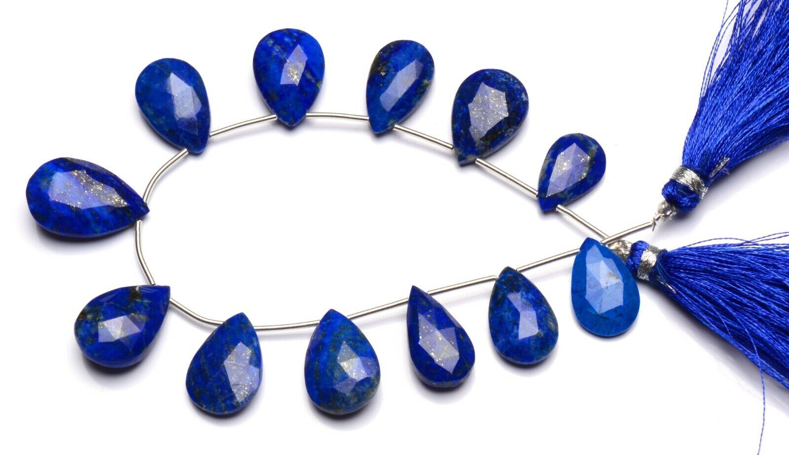 Natural Gem Lapis Lazuli Faceted 15×9 to 19x13mm Size Pear Shape Beads 7″ Strand