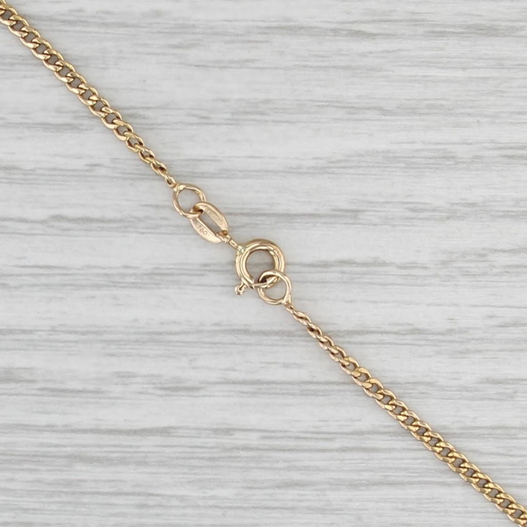 20.5″ 2.2mm Curb Chain Necklace 18k Yellow Gold Italian