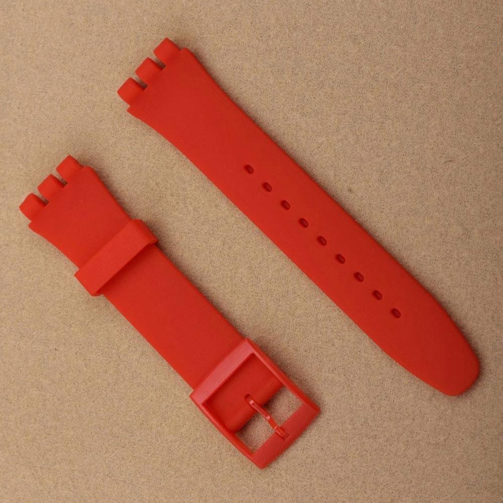 Silicone Watch Strap 17mm 19mm 20mm Sport Rubber Band Men Women for Swatch