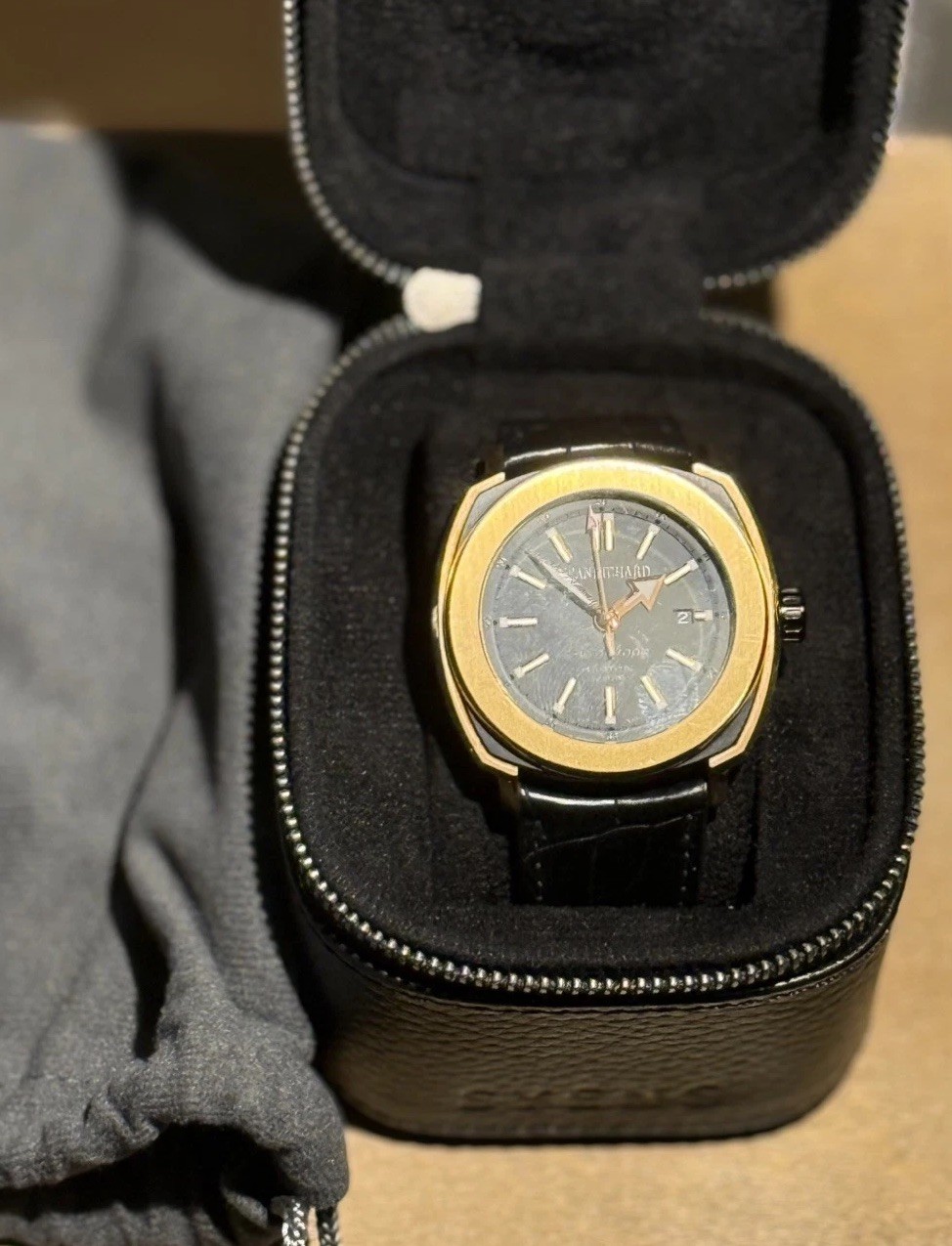 JeanRichard Terrascope Watch Rose Gold Steel Automatic 44mm 60500-56-207-BB60