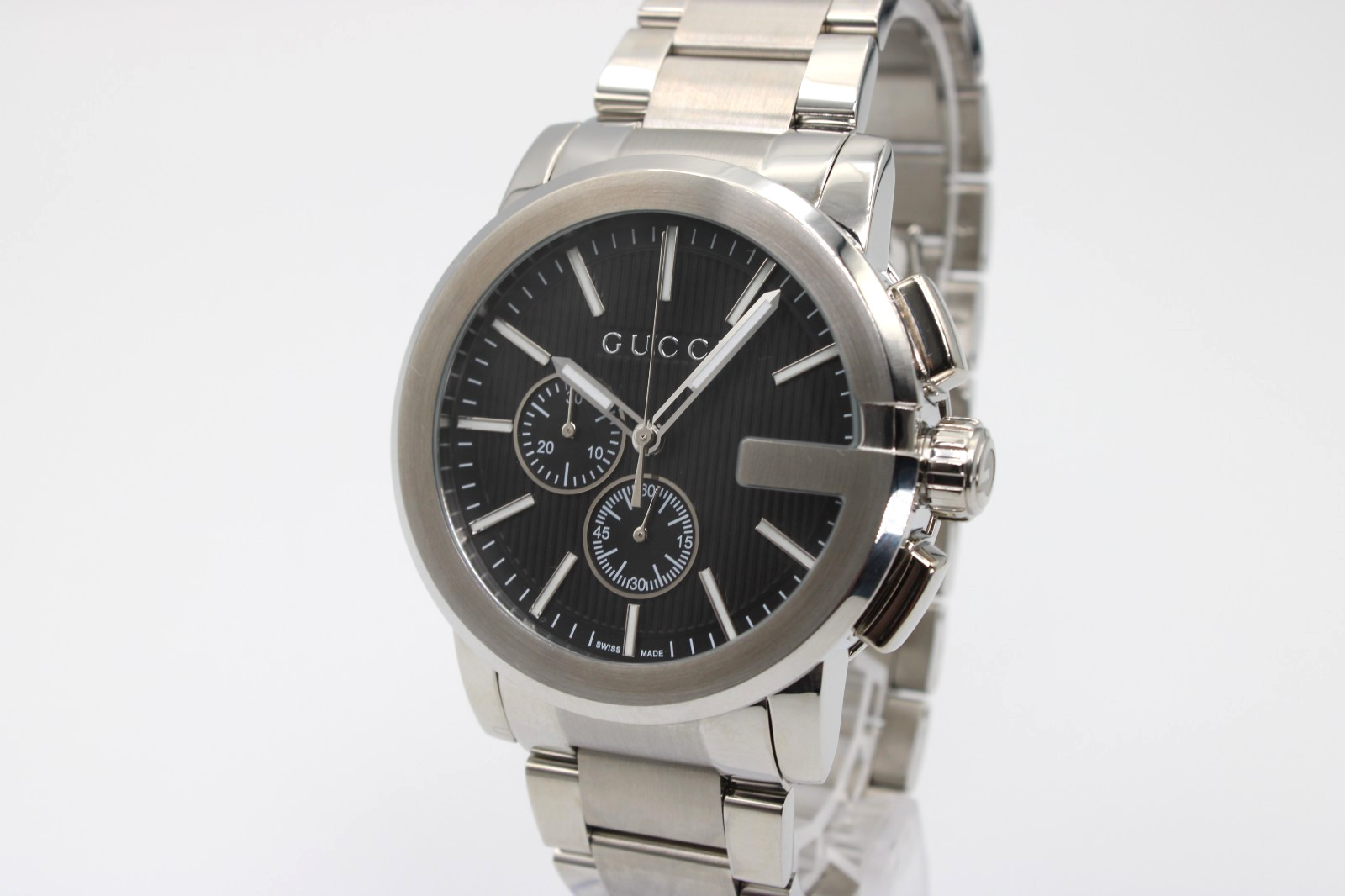GUCCI G-Chrono YA101204 Stainless Steel Black Dial Men’s Watch 44 mm