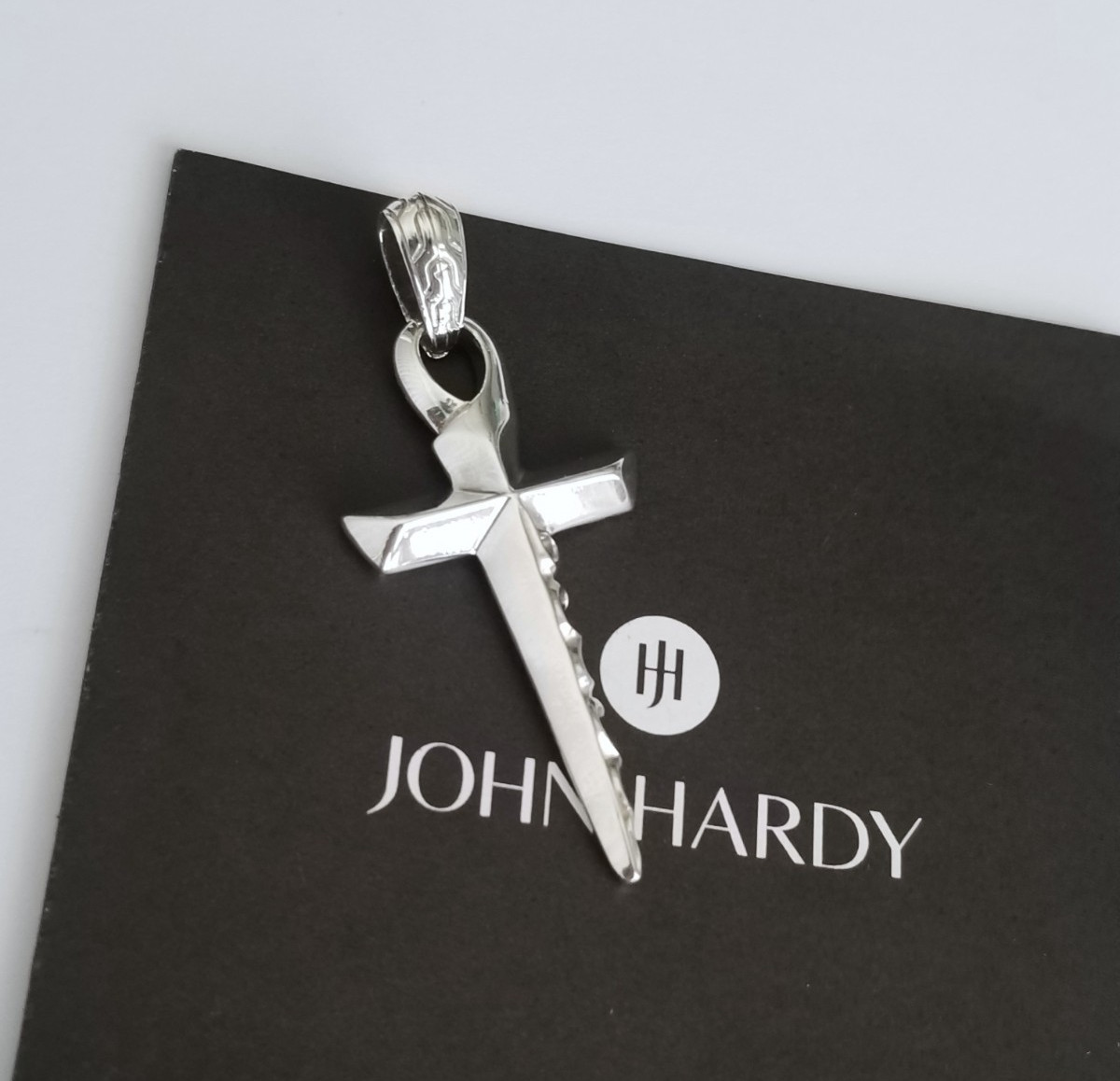 JOHN HARDY – Large Sterling Silver Keris Dagger Cross Pendant – 1 3/4″ – New!