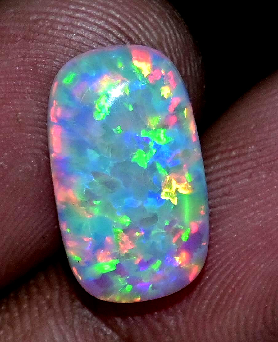 5.25 Ct Natural Ethiopian Fire Opal Certified Play of Color Untreated Gemstone