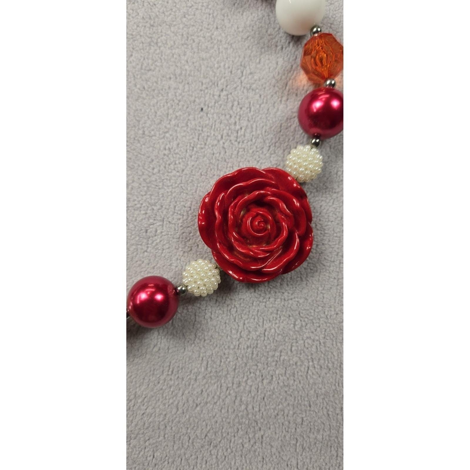 Girls 6 Bubblegum Bead Necklace & Bracelet Sets Kids Colorful Whimsical Holiday