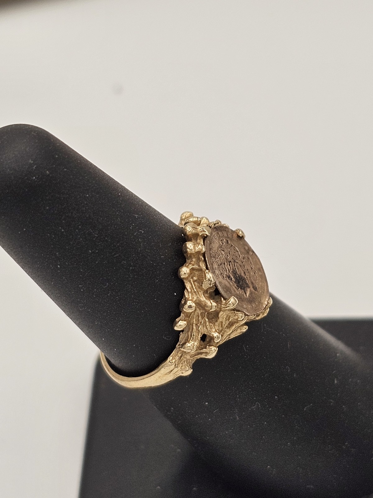 14k Gold Ring, Morgan Dollar Image, Size 5.75 Or 6, 3.12g, Read Description