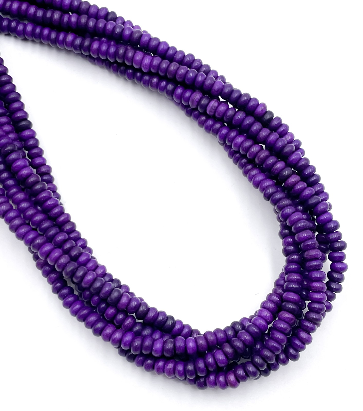 Dyed Howlite Turquoise Rondelle Shape Beads Size 2.5x5mm 15.5″ Strand