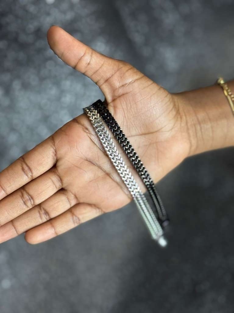 Metal Bracelet Mixed Lot – Black, Silver, Gold – Set of 3 Pieces