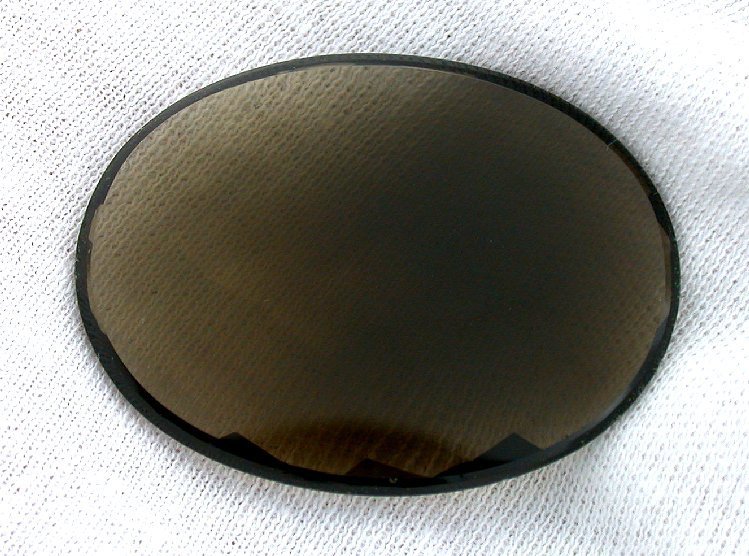 ONE 60 Carat 40×30 Natural Smoky Quartz Flat Bottom Faceted Top Gem Cabochon