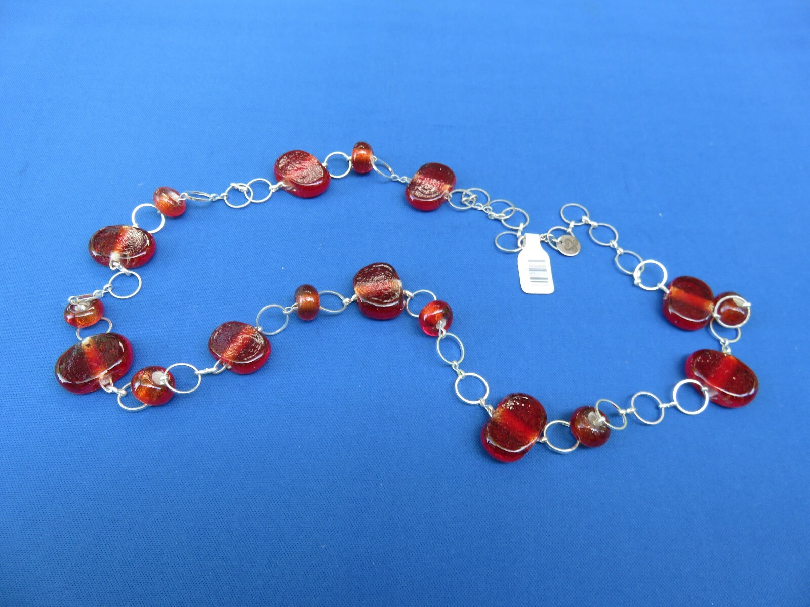 Re-cycled Glass Beaded NECKLACE from SHANGA Workshop Arusha Tanzania, Africa C