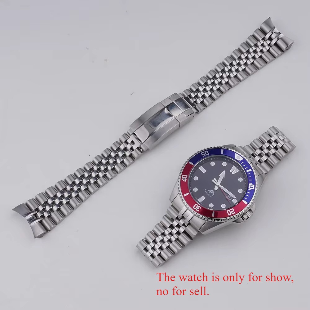 22mm Steel Jubilee Watch Band Bracelet Oyster Clasp For Casio MDV-106B MDV106G