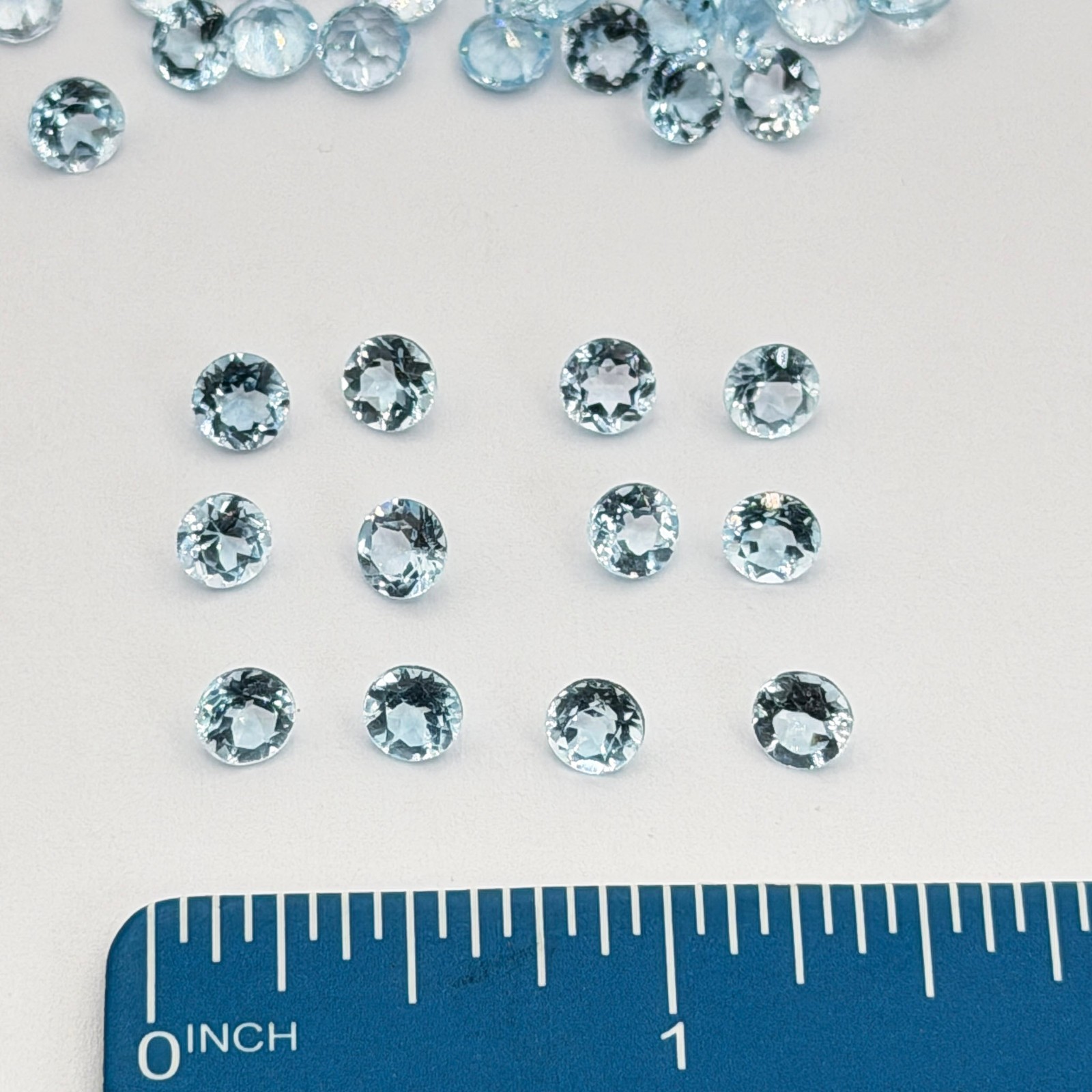 Natural Blue Topaz 5mm Round Faceted Gemstones Calibrated Lot Wholesale USA