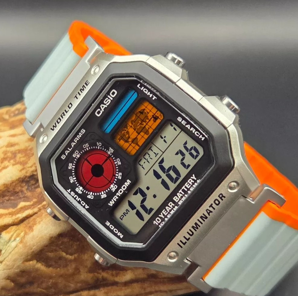 CASIO AE-1200WHD. Royale World Time Watch Mod. Hydromod.