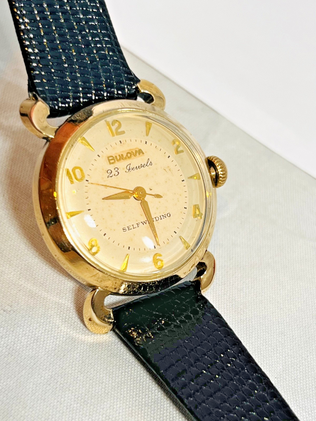Vintage Bulova 23 Jewels Fancy Lugs Self Wind 1958 Wristwatch All Original Runs!