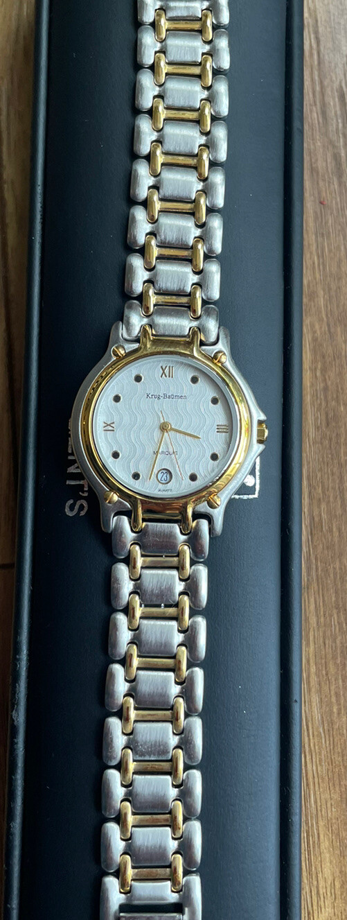 KRUG – BAUMEN MARQUIS GENT’S WATCH / 18CT GOLD ELECTROPLATED /4117KM/UNWORN MINT