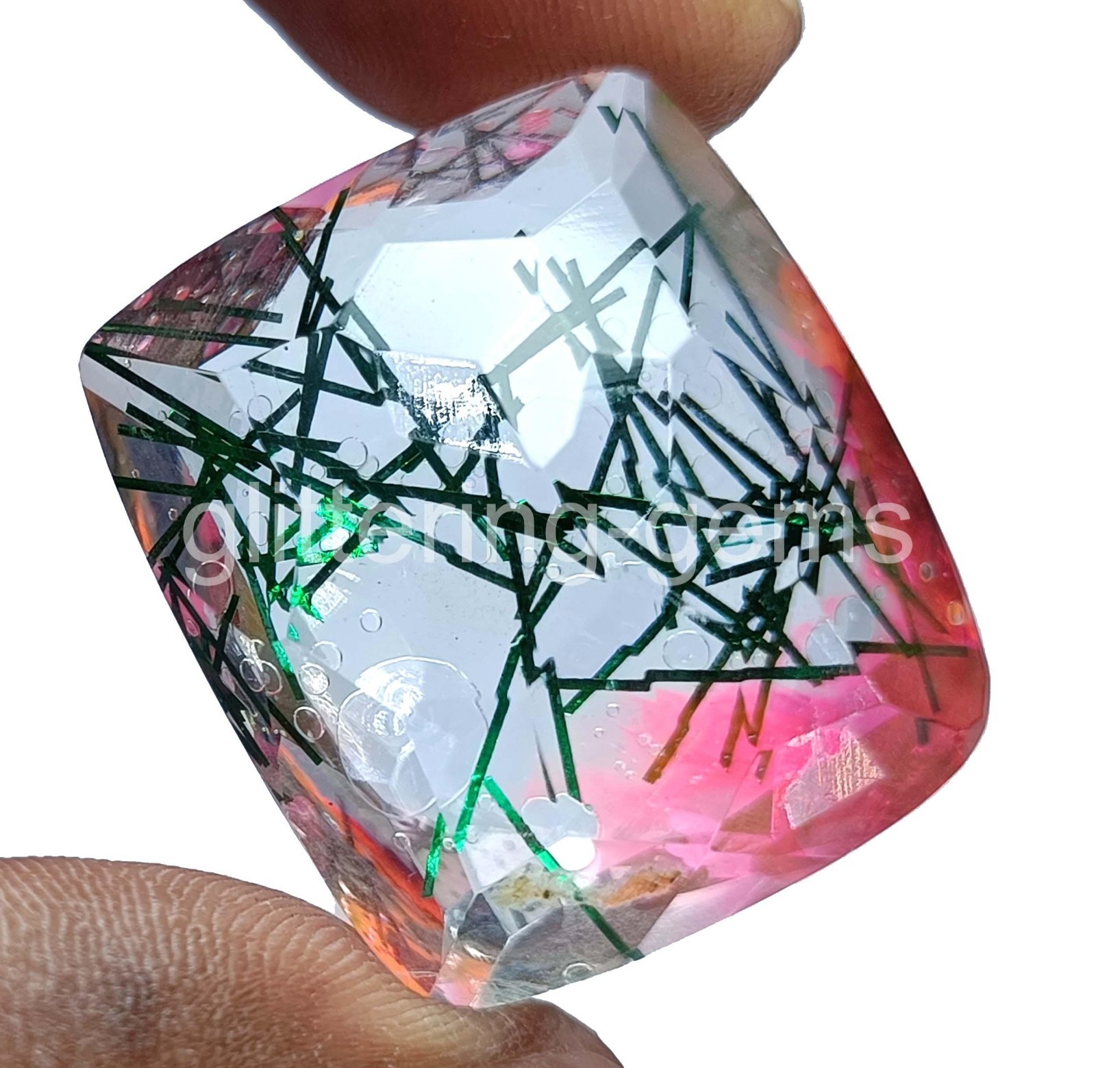 65.95 Ct Cushion BI Color Quartz Transparent IGL Certified Loose Gemstone 5AOQ