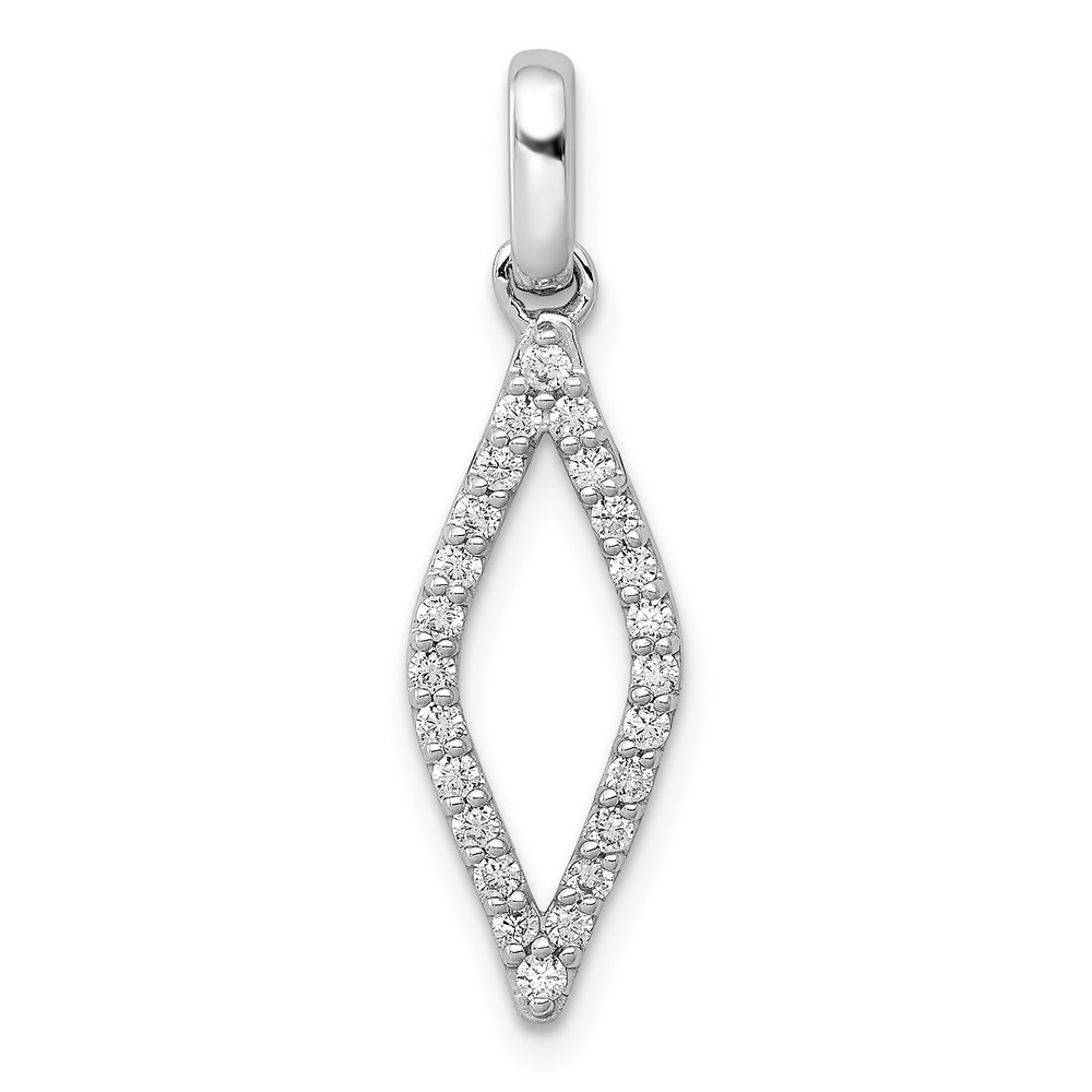 14k White Gold 1/4 carat Lab Grown Diamond VS/SI, G Fashion Geometric Pendant