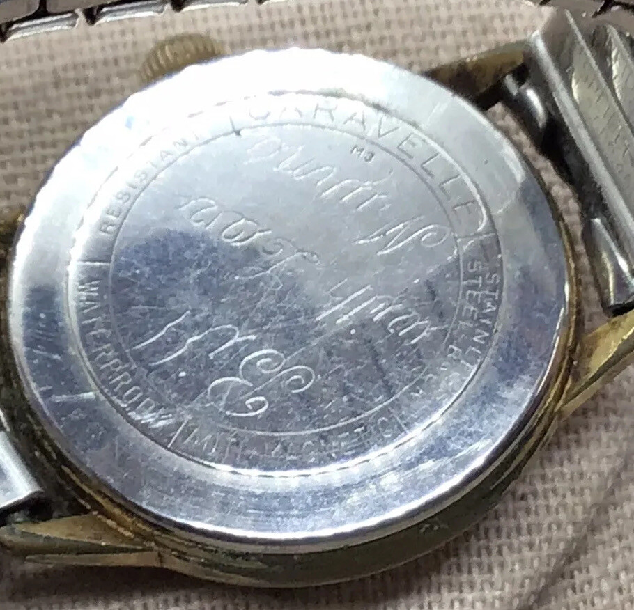 Vintage Mens Caravelle Waterproof Wrist Watch “AS IS” W695