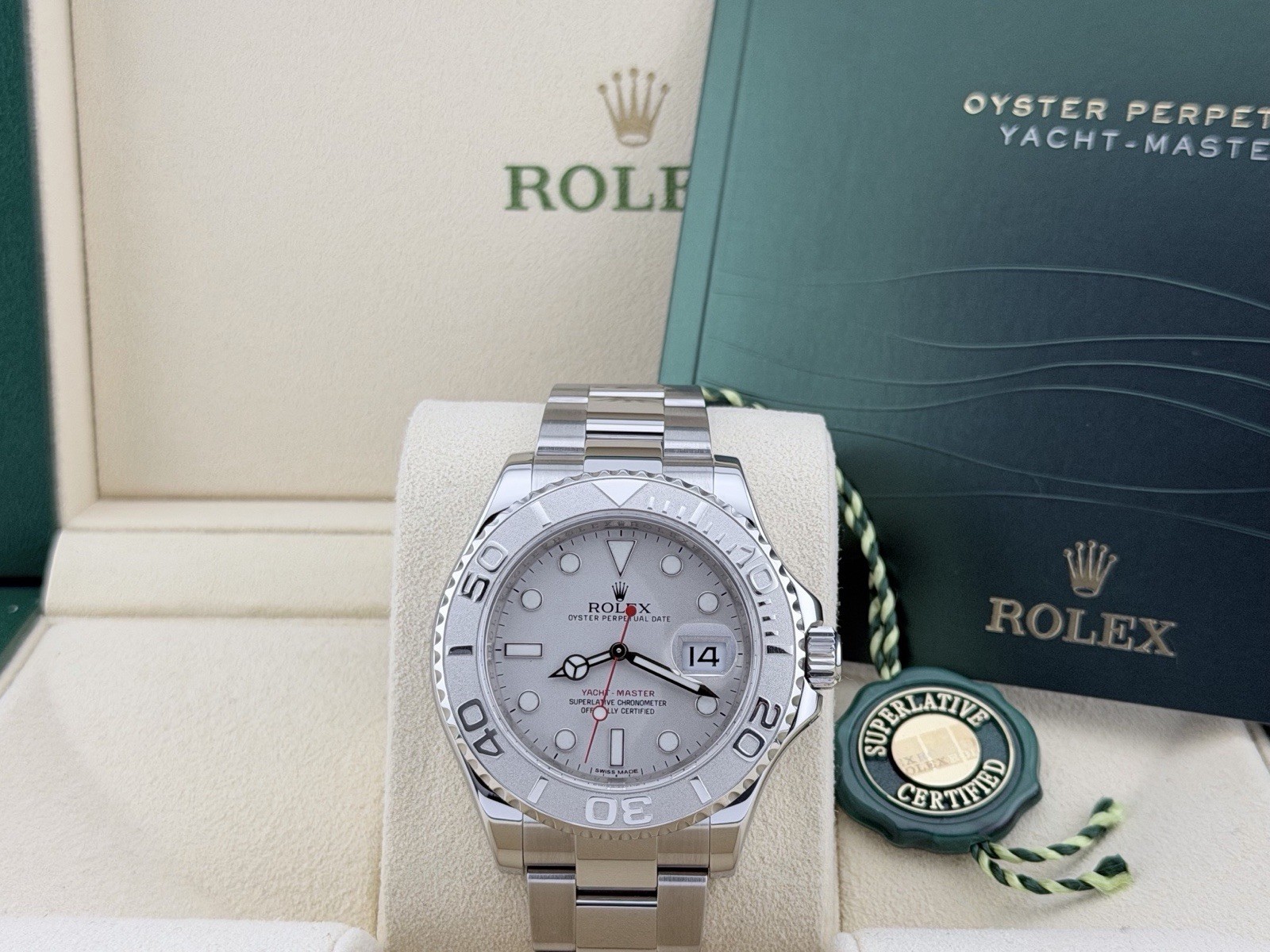 Rolex Yacht Master 40 116622 40mm Platinum Dial Stainless Steel Box Booklet