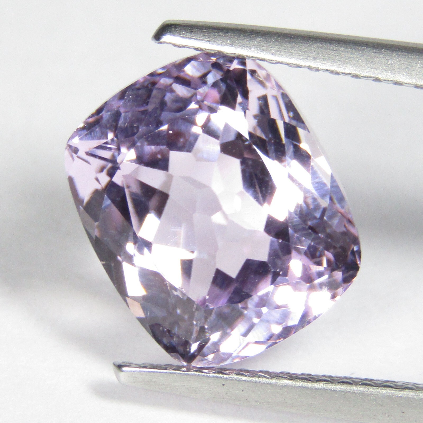 7.21Cts Ravishing Natural Kunzite 12x10mm Cushion Cut Gemstone From Afghanistan