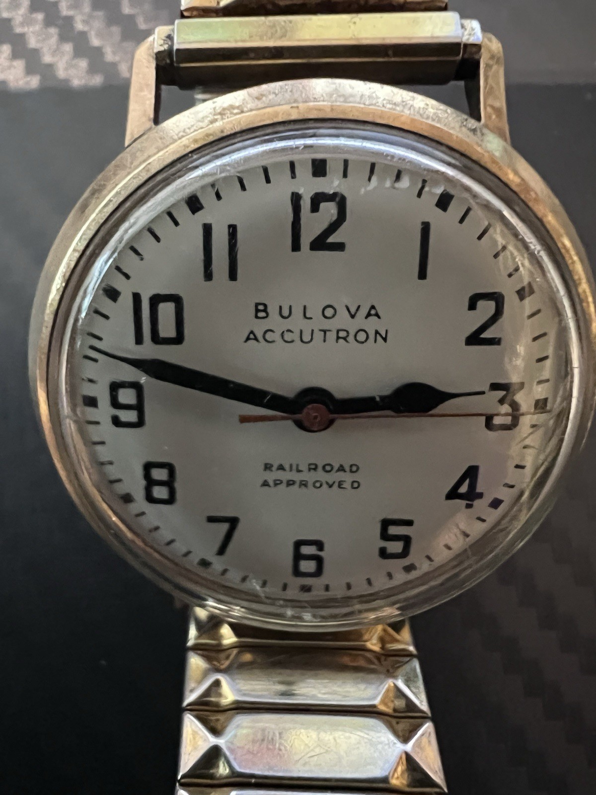 Bulova Accutron Railroad 1966 Man’s Wristwatch 214 Stainless (w/new battery).