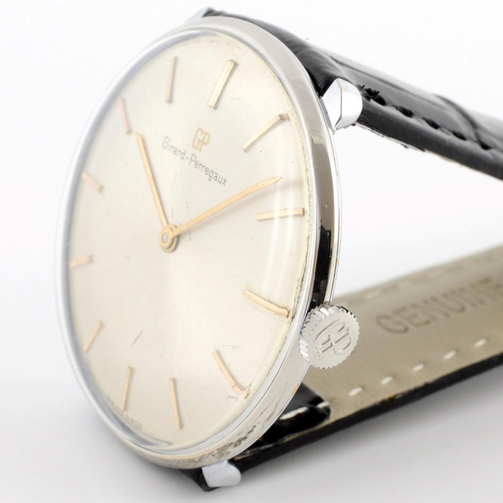 CLASSIC GIRARD PERREGAUX NICE VINTAGE DIAL MANUAL WIND ST STEEL SWISS MADE WATCH