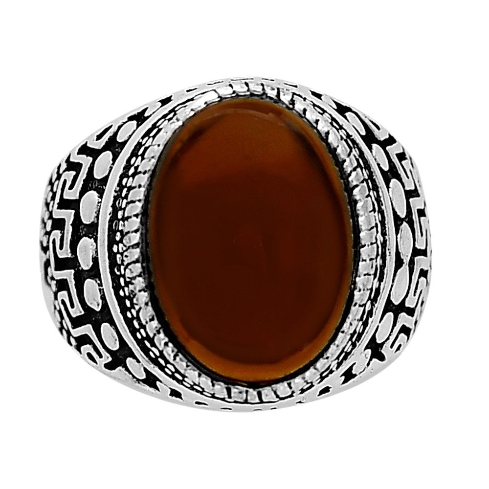 Hessonite Garnet – Madagascar 925 Silver Plated Ring s.9 Jewelry WR14-10008