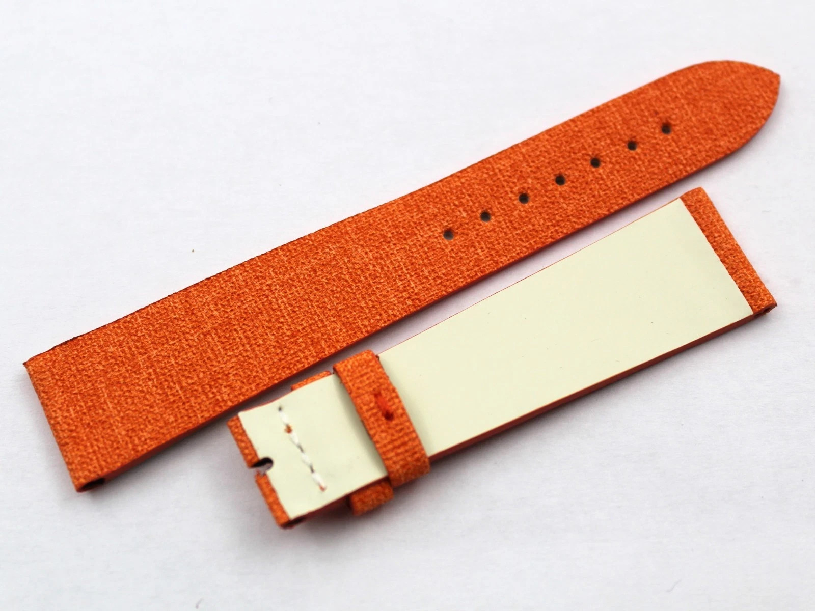 Watch Band Material Vegan Orange Various Sizes Handmade Top Quality Made Italy