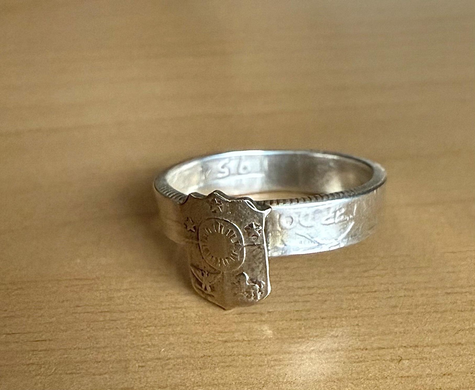 Filipino Silver Ring, Pinay Ring, Coat of Arms Signet Ring The Philippines 5-12