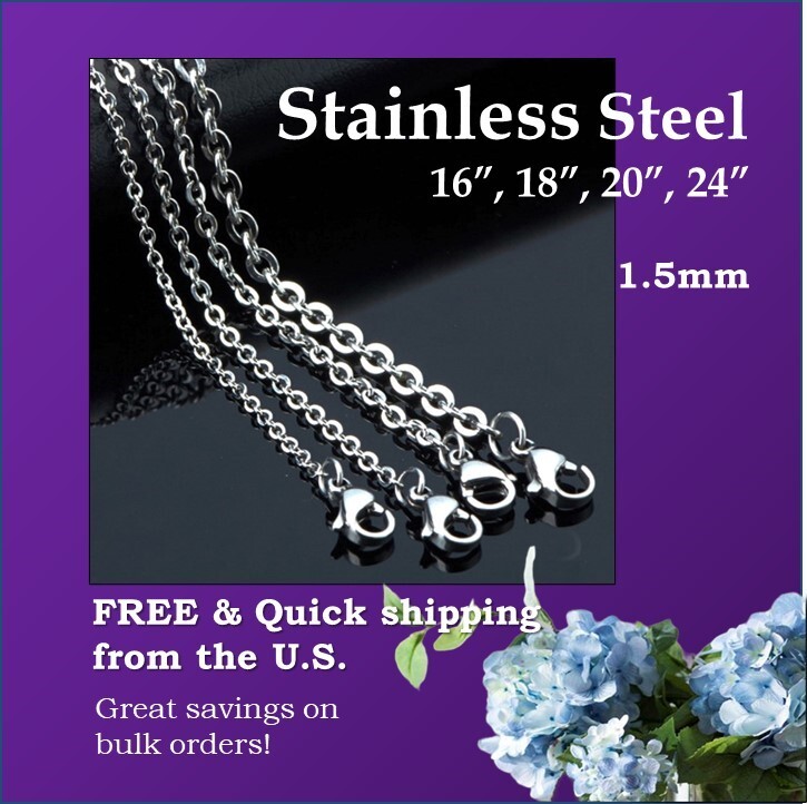 10-100pcs Stainless Steel Necklace Chain 1.5mm Jewelry Making Discount Bulk Lots