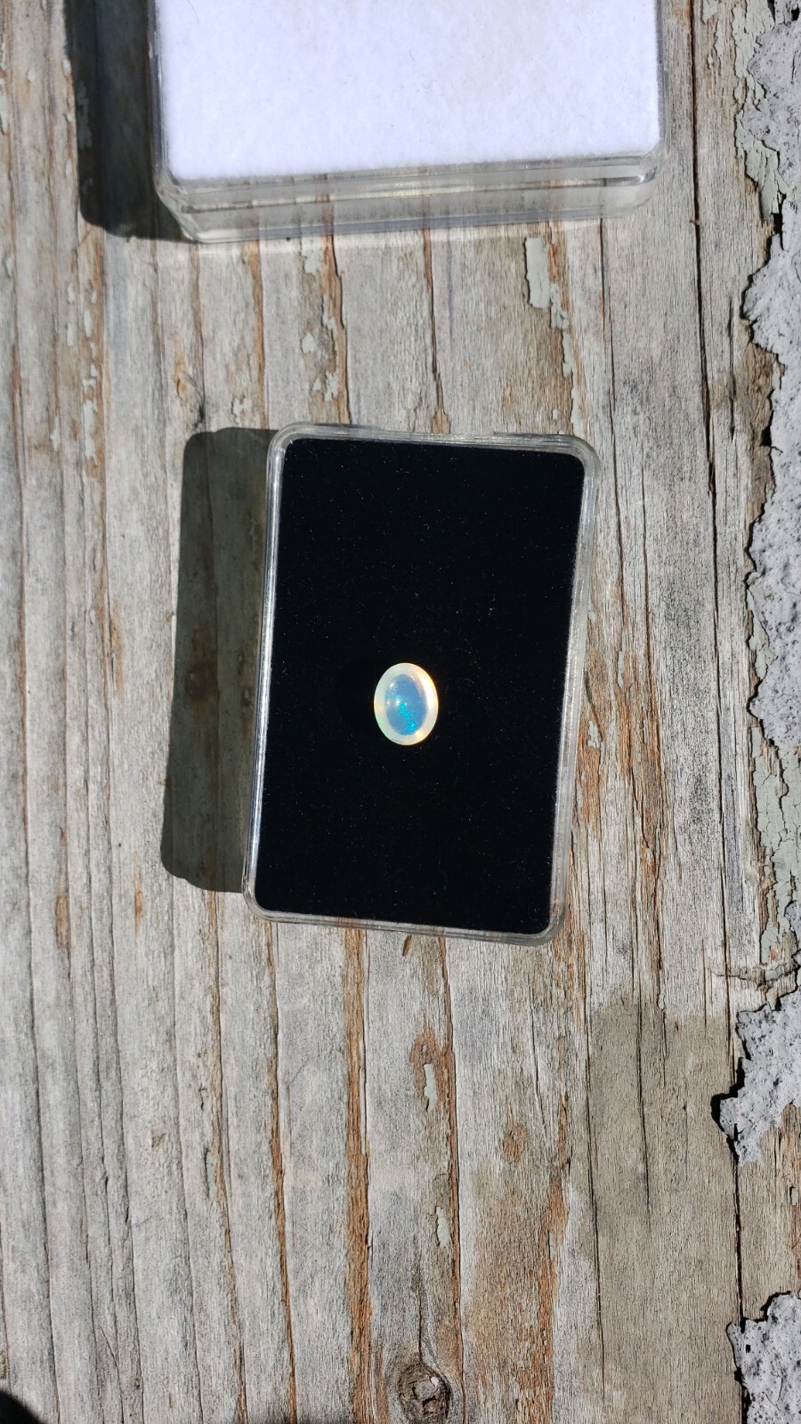 Ethiopian Crystal Nice Play-Of-Color 1.40Ct. Fire Opal Oval Cabachon Solitaire!