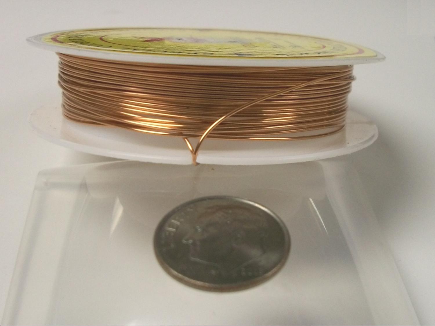 .6mm Dark Rose Gold plt copper round wire 22ga create wire wrapped jewelry PW003